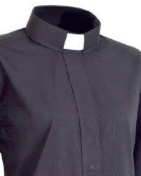 Clerical Shirt: Women 1' Slip-in Collar L/S Black - Kevin Mayhew